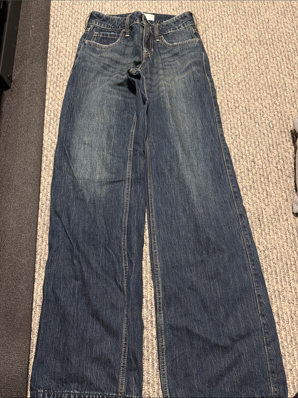 Hollister Wide Leg Women's Jeans in Dark Blue Denim